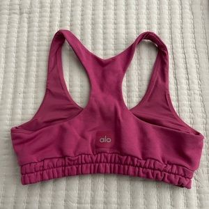 ⚡️ ALO YOGA SCOOP NECK SWEATSHIRT BRA RASPBERRY SORBET ⚡️ size US S
